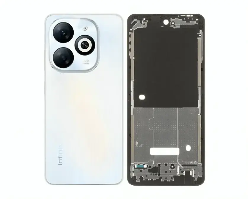 [HS6iNSMT8PR-3-1] infinix Smart (8) Pro X(6525)B Complete Housing (3 in 1) (WHITE)