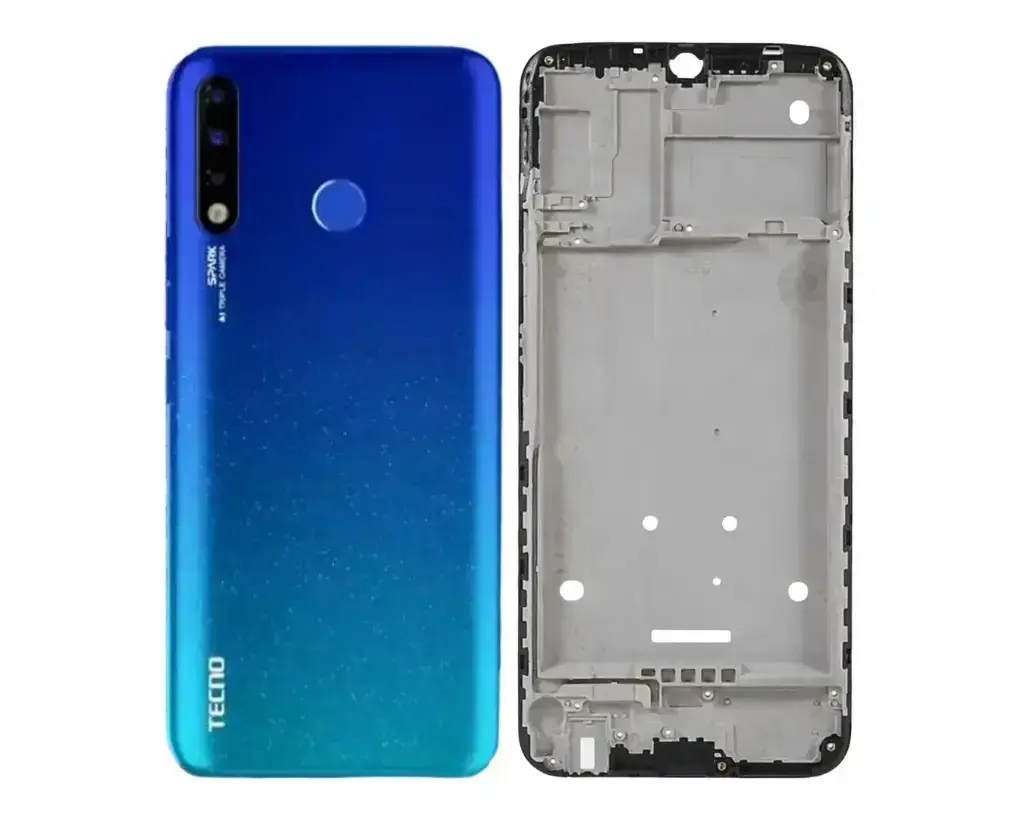 [HS6TESPR4A-3-3] Tecno Spark (4) Air Complete Housing (2 in 1) (BLUE)