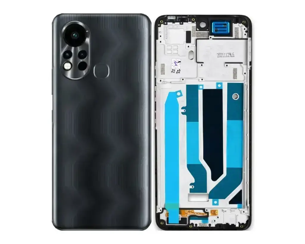 [HS6iNHT11S-3-2] infinix Hot (11)S X(6812) Complete Housing (2 in 1) (BLACK)