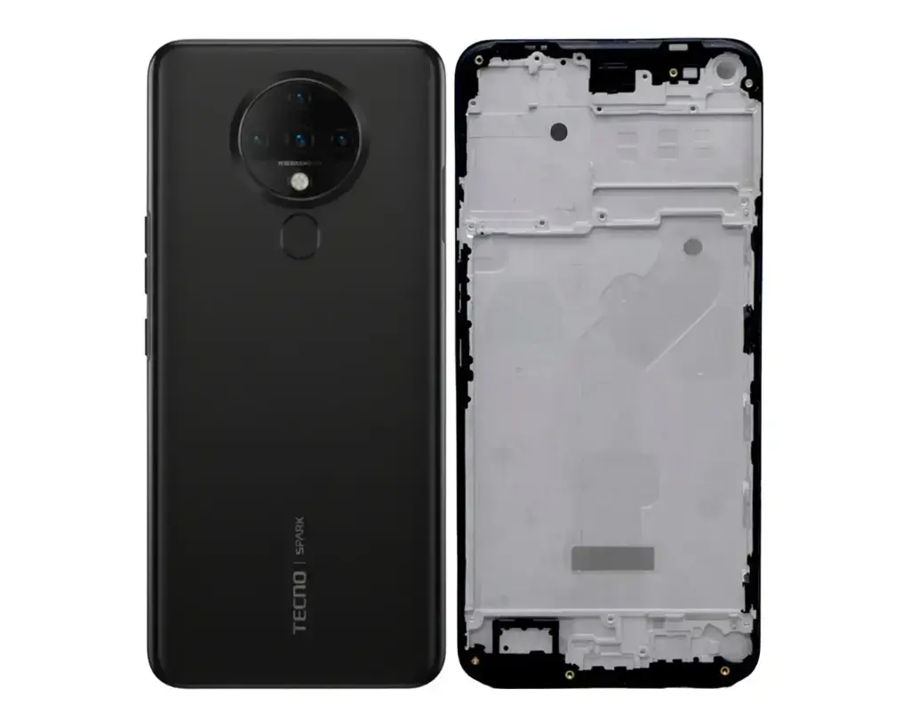 [HS6TESPR6-3-2] Tecno Spark (6) Complete Housing (2 in 1) (BLACK)