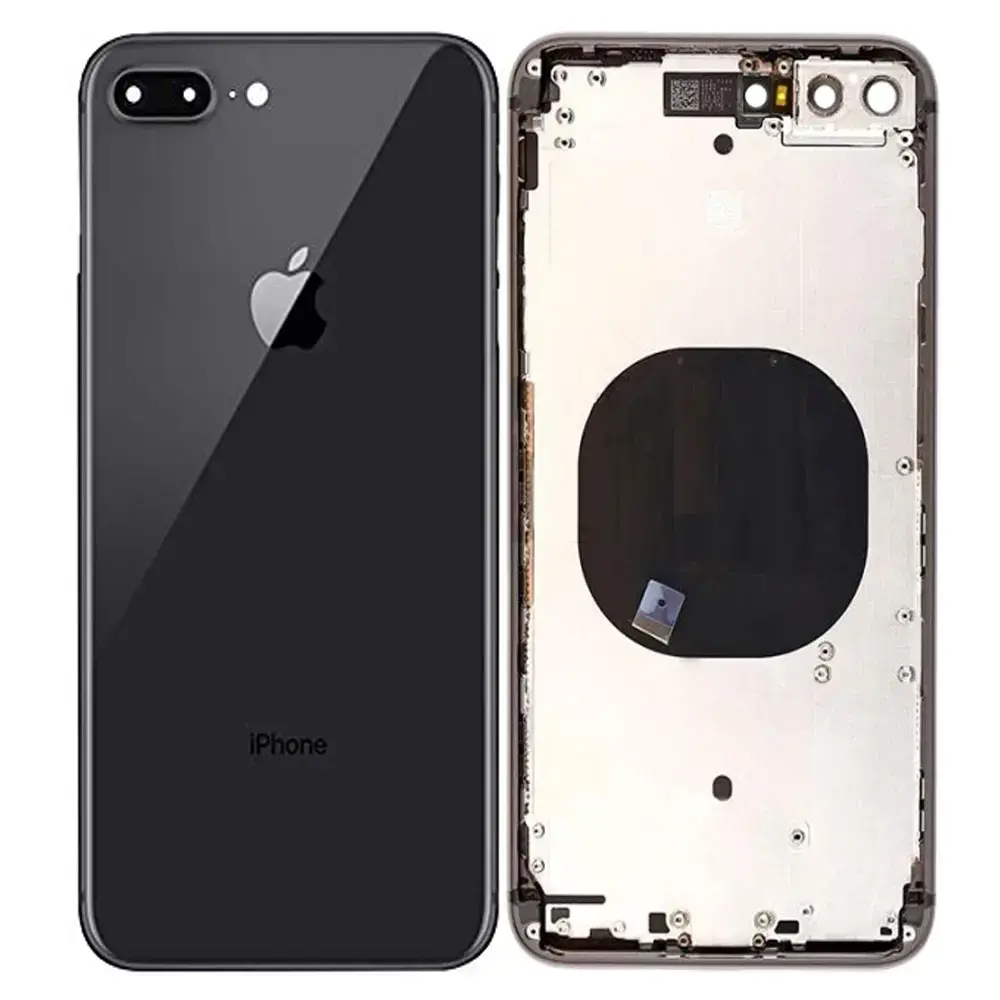 [HS6iP8GPL-3-2] iPhone (8)G Plus Complete Housing (2 in 1) (BLACK)