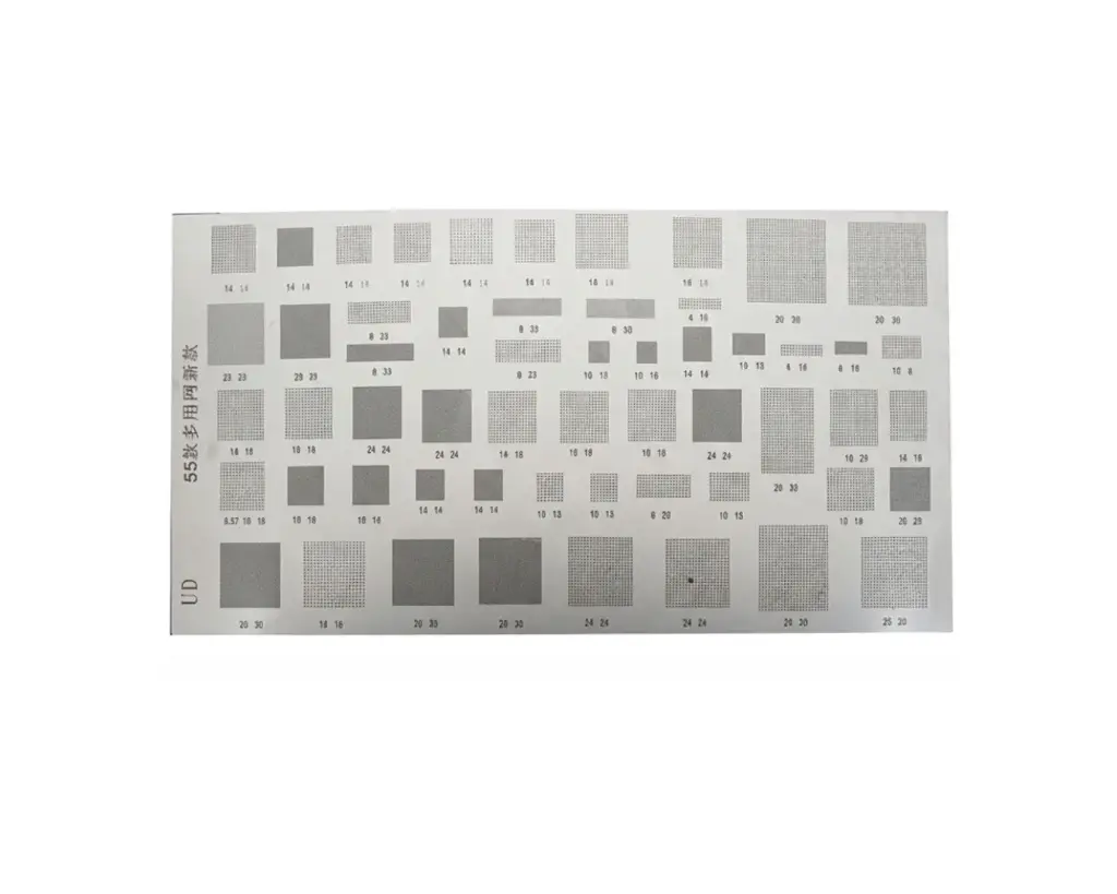 iC Stencils Mechanic (UFO) For All Mobile Phones And Computer iC Reballing Universal (15 in 1) (WHITE)