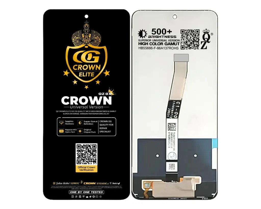[UTCMiNT9PR-10-2] Redmi Note (9) Pro Crown LCD Unit (BLACK)