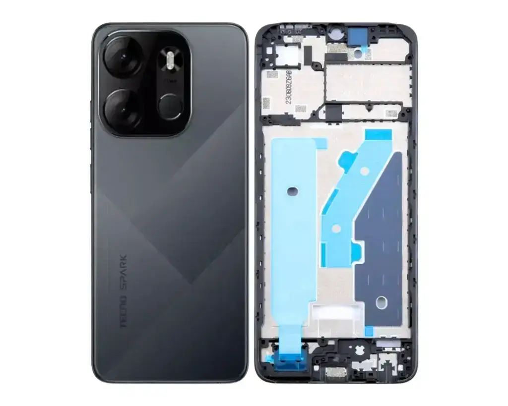 [HS6TESPRGO(23)-3-2] Tecno Spark Go (2023) Complete Housing (2 in 1) (BLACK)