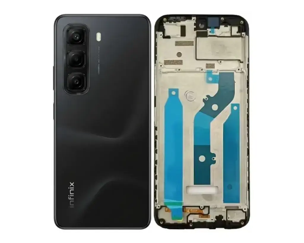[HS6iNHT50-3-2] infinix Hot (50) X(6882) Complete Housing (3 in 1) (BLACK)