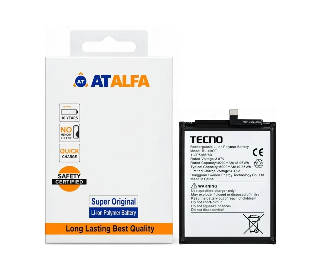 [BTiN49OT-16] Tecno Camon (20) Battery AT Alfa (BL-49OT)