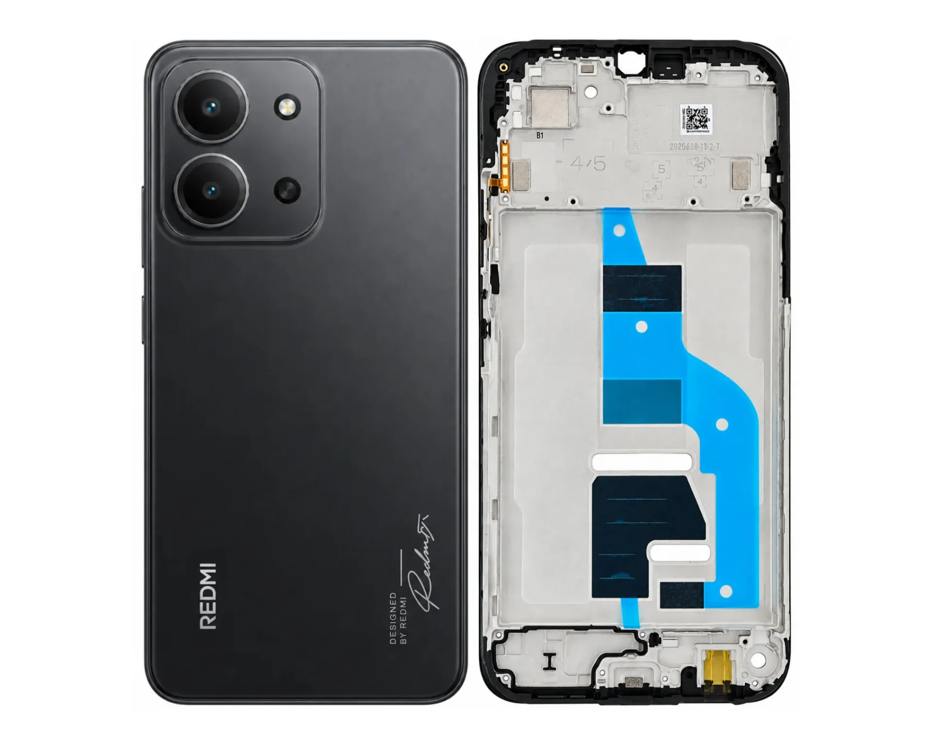 [HS6Mi15C-3-2] Redmi (15)C Complete Housing (3 in 1) (BLACK)