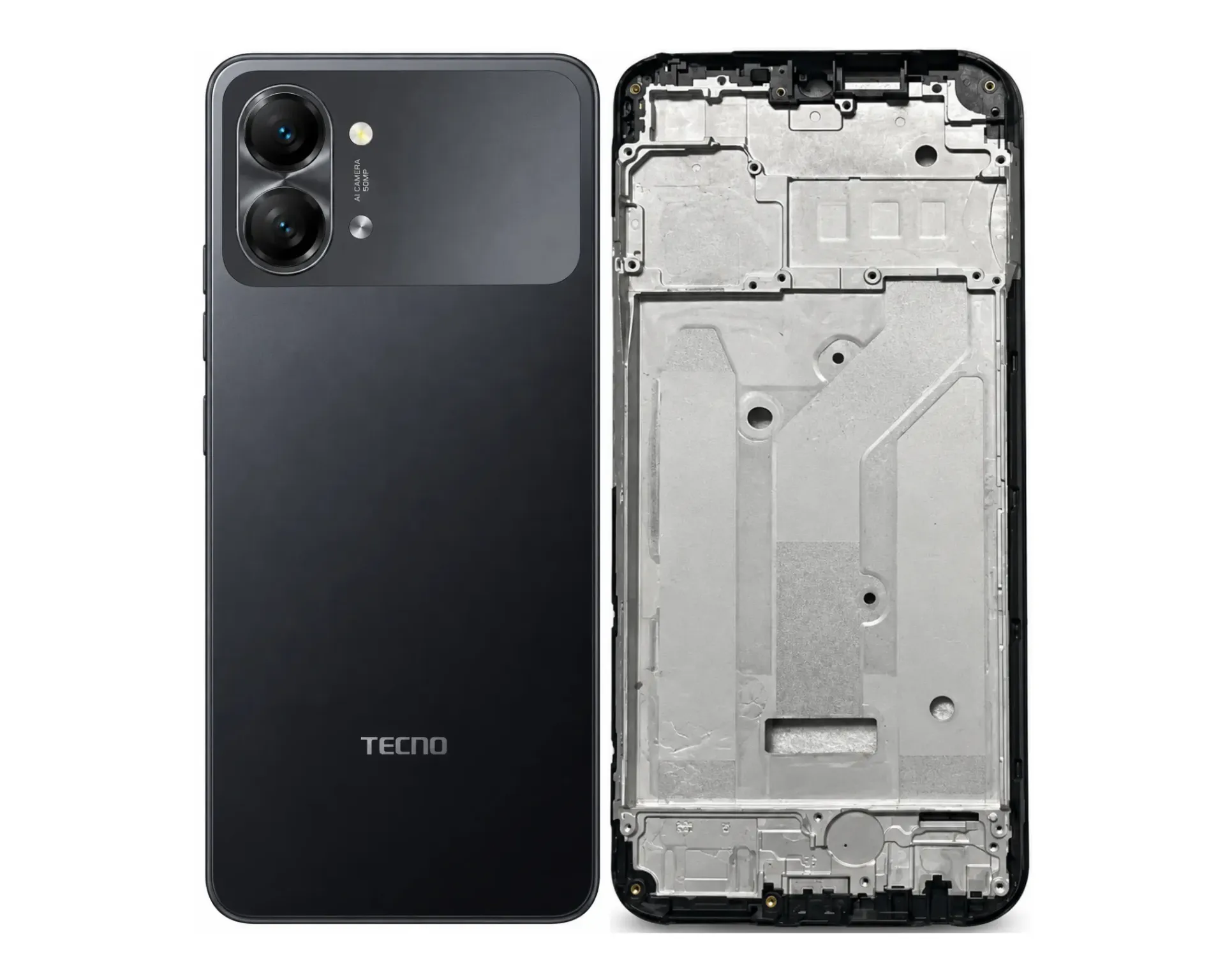 [HS6TESPRGO3-3-2] Tecno Spark Go (3) Complete Housing (3 in 1) (BLACK)