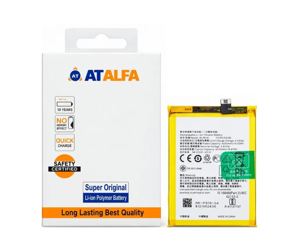 [BTORN5-16] Oppo Reno (5) Battery AT Alfa (BLP819)