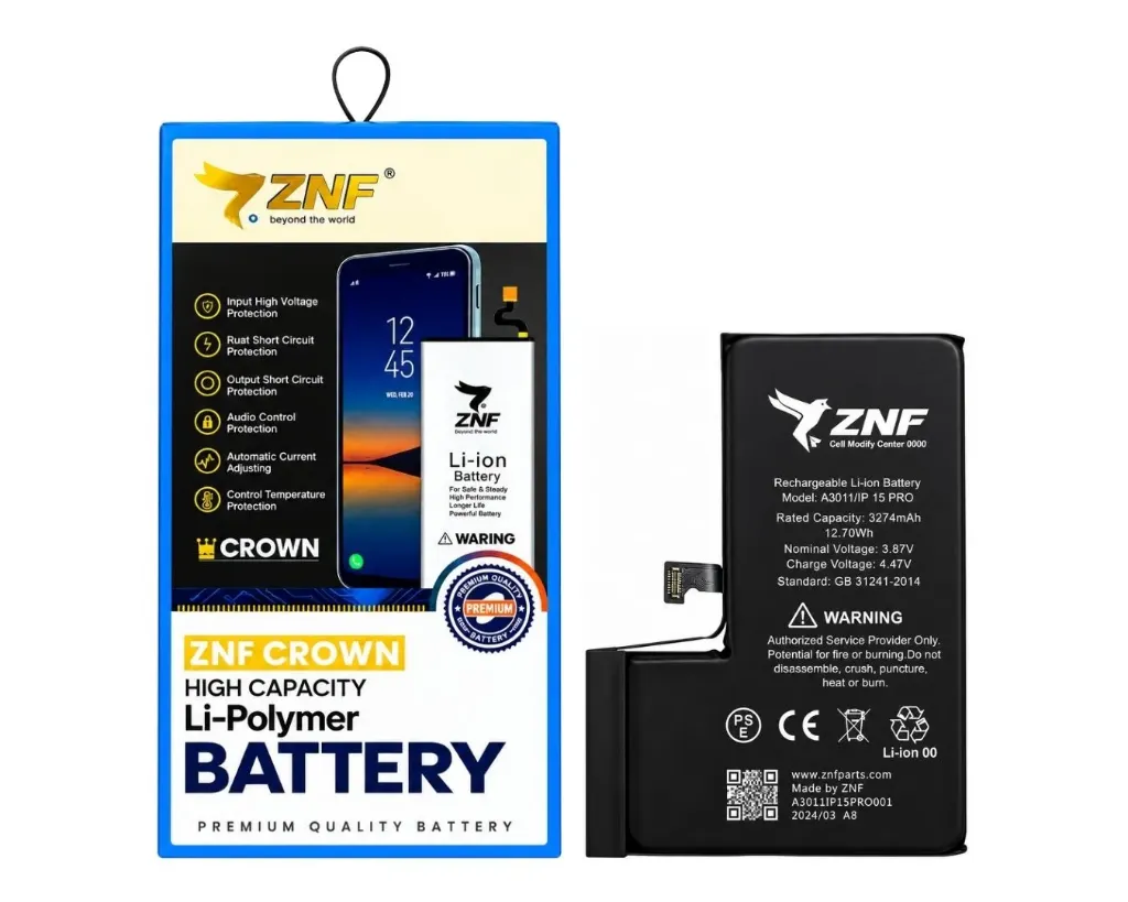 [BTiP15PR-10] iPhone (15) Pro Battery ZNF