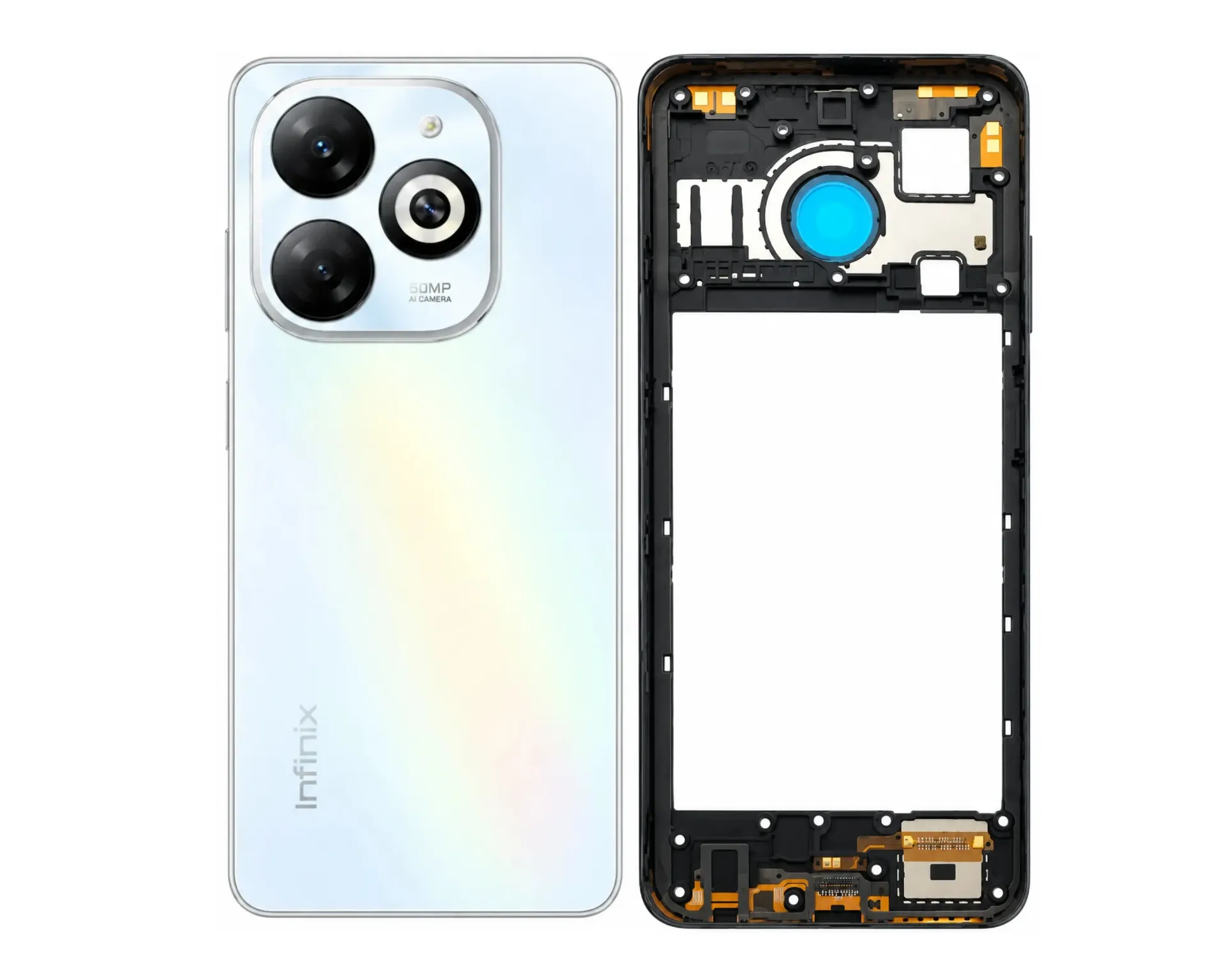 [HS8iNSMT8PR-3-1] infinix Smart (8) Pro X(6525)B Middle Ring (WHITE)