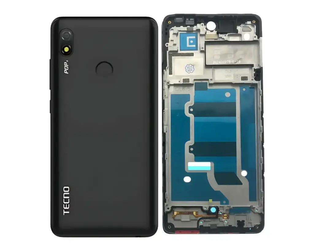 [HS6TEPOP3-3-2] Tecno Pop (3) Complete Housing (2 in 1) (BLACK)
