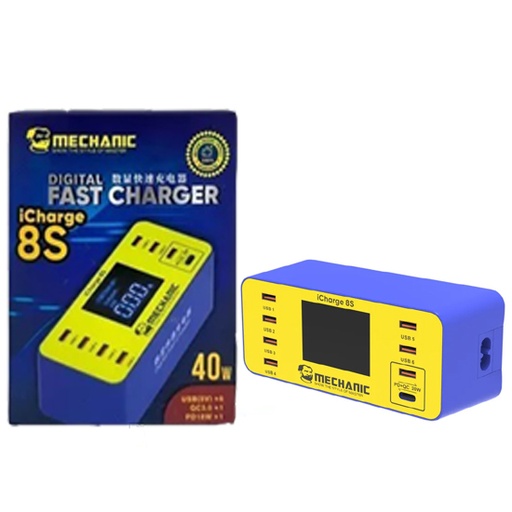 [CHDMC8C-1] Digital Fast Charger (8)C Mechanic (50) Watt (8) Port